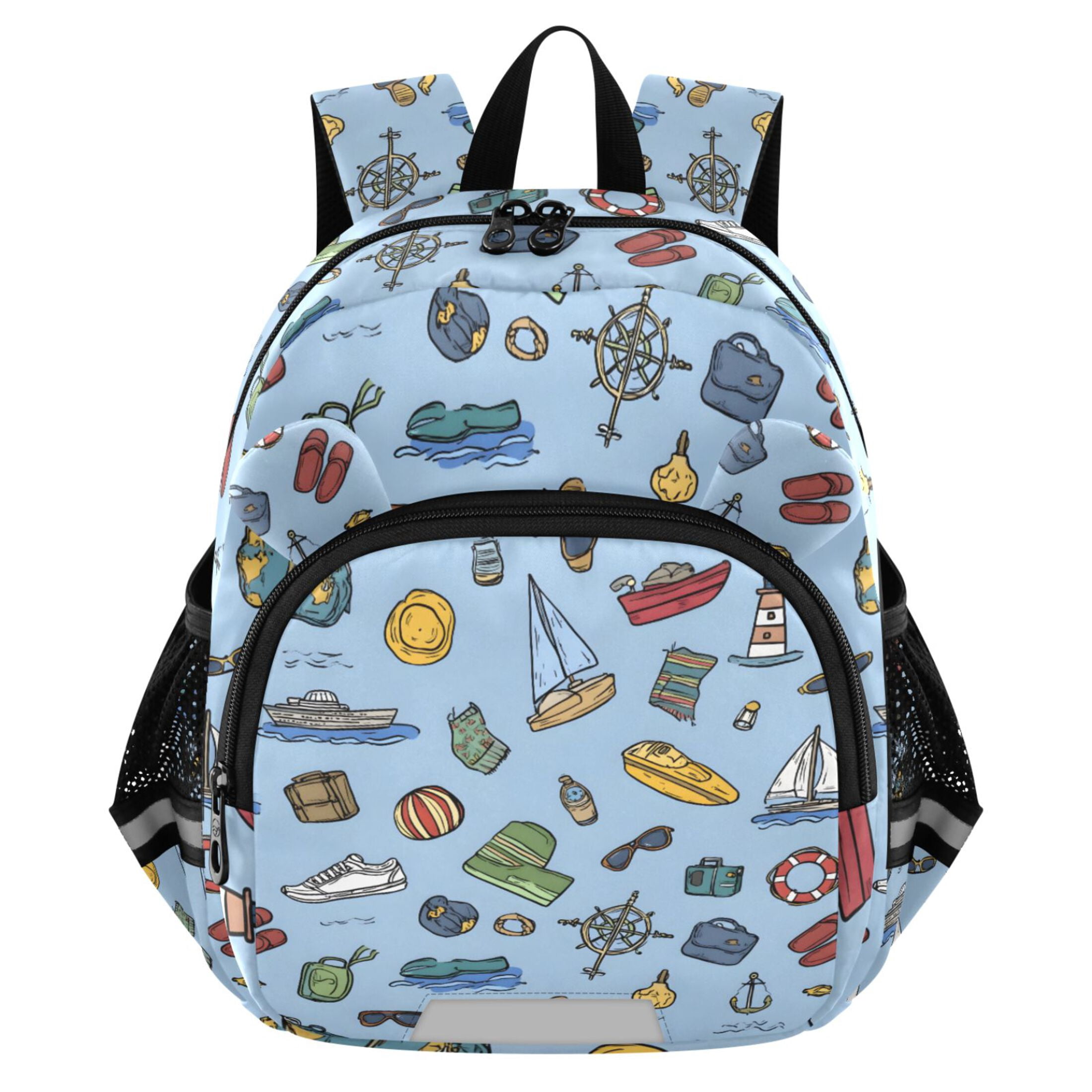 ALAZA Summer Sailboats Mini Backpack School Bookbag Age 3-7 Medium ...