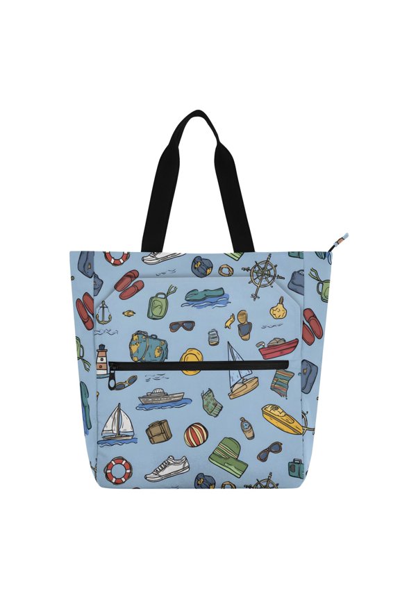 Summer Sailboats School Book Bag Kids Tote Bags Handbag