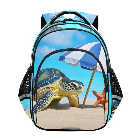 ALAZA Summer Turtle Starfish School Backpack Elementary Bag Bookbag Travel Rucksack