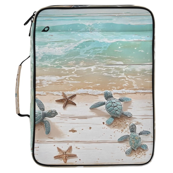 ALAZA Summer Turtle on Wood Pattern Expanding Accordion File Folder 3 ...