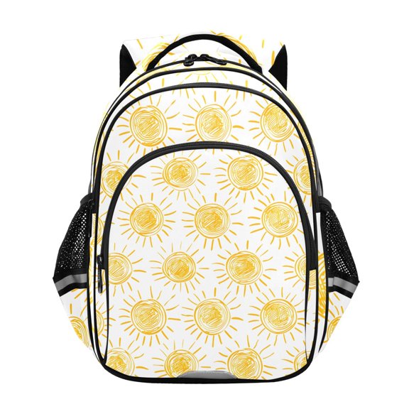 ALAZA Sun Drawings on White School Backpack Elementary Bag Bookbag Travel Rucksack