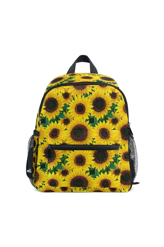 Sunflower Pattern School Backpack Small Bookbag Mini Bags