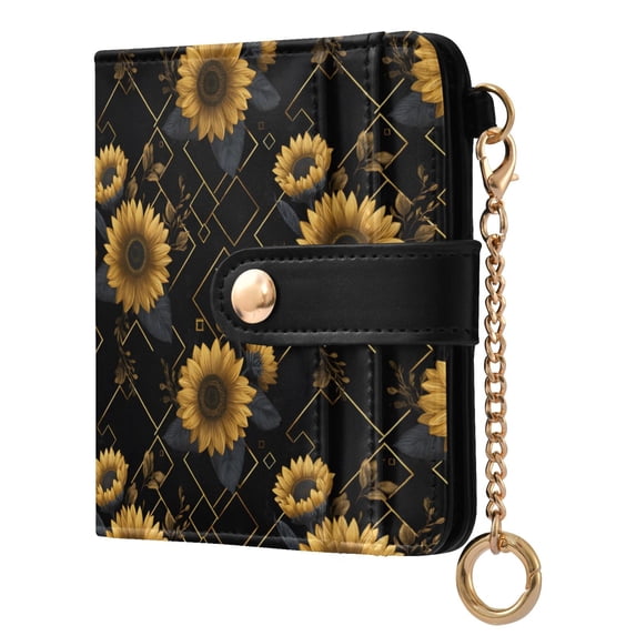 ALAZA Sunflowers Pattern RFID Blocking Bifold Wallet Women Compact Card ...