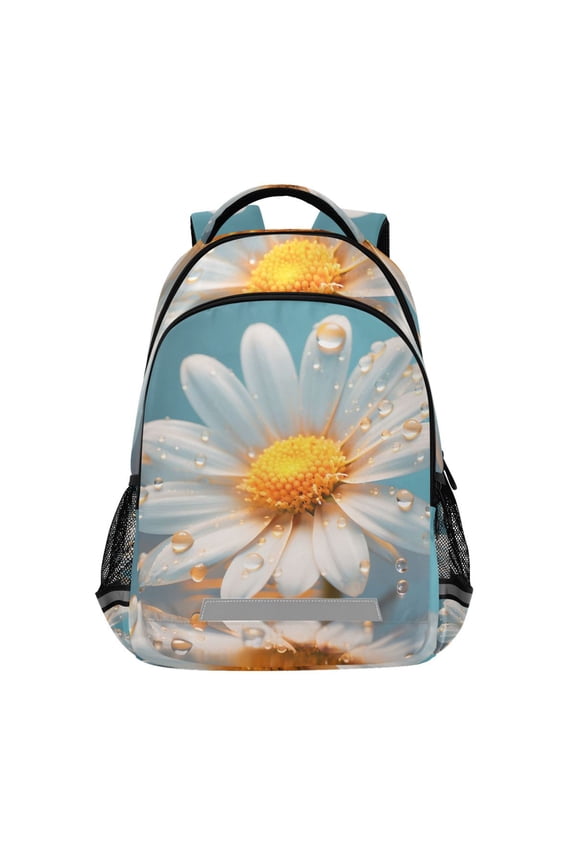 Sunflowers with Water Backpack Elementary School Bag Bookbag Travel Rucksack