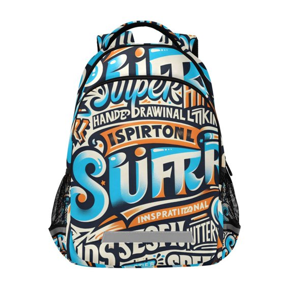 ALAZA Super Hand Drawn Backpack Elementary School Bag Bookbag Travel Rucksack