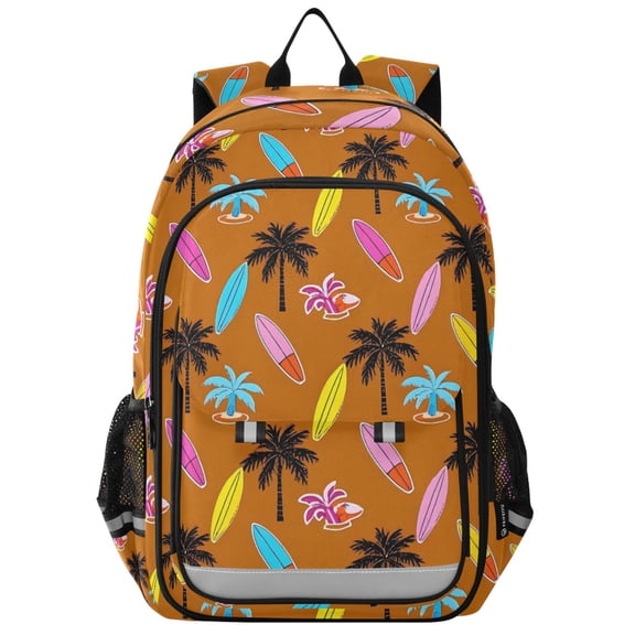 ALAZA Surfboard Coconut Tree Laptop Backpack Purse Travel Bag Casual School Bookbag Rucksack for Women Men