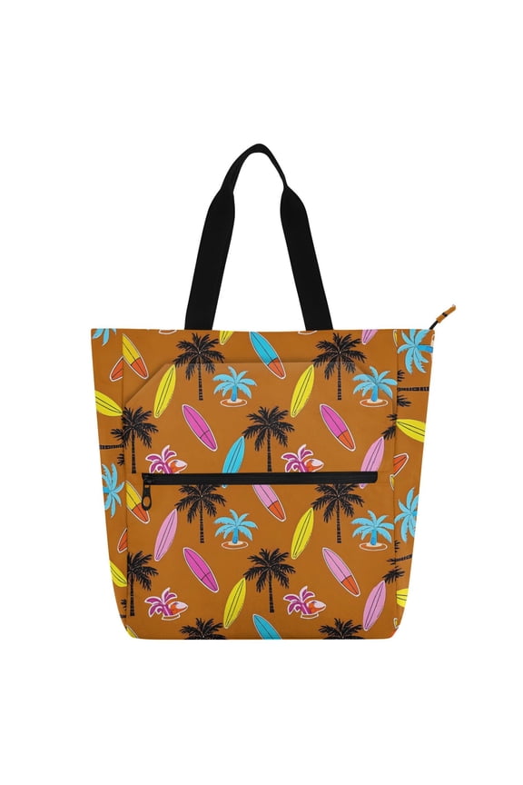 Surfboard Coconut Tree School Book Bag Kids Tote Bags Handbag
