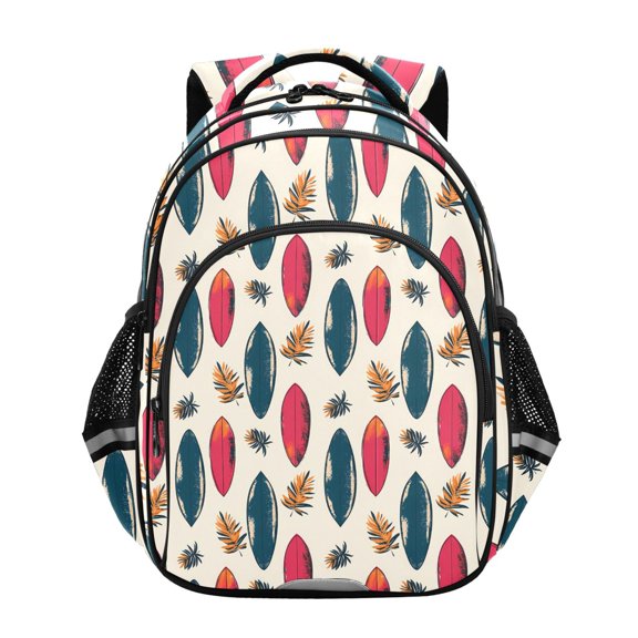 ALAZA Surfboard Palm Leaves School Backpack Elementary Bag Bookbag Travel Rucksack