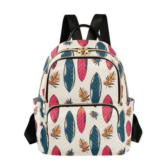 ALAZA Surfboard Palm Leaves Womens Travel Laptop Backpack Large Daypack Ladies Shoulder Bags S