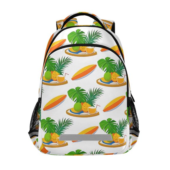 ALAZA Surfboard Summer Fruit Backpack Elementary School Bag Bookbag Travel Rucksack
