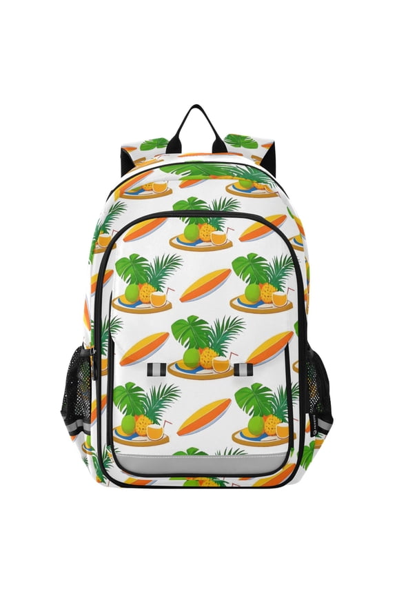 Surfboard Summer Fruit Laptop Backpack Purse Travel Bag Casual School Bookbag Rucksack for Women Men