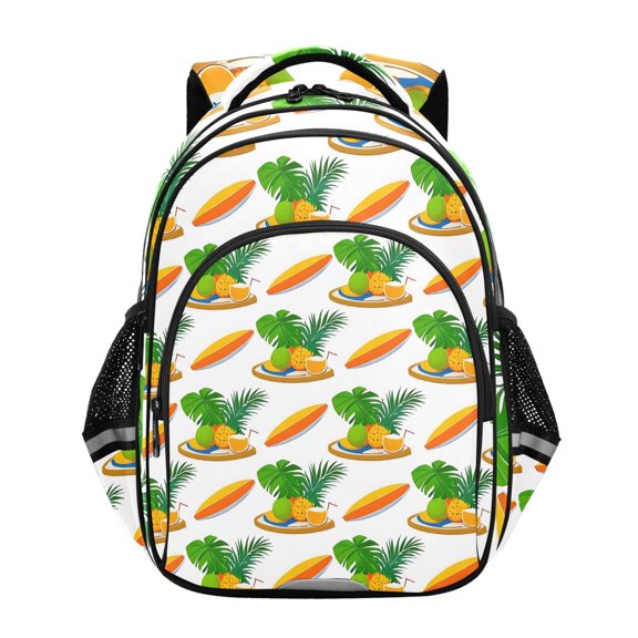 ALAZA Surfboard Summer Fruit School Backpack Elementary Bag Bookbag Travel Rucksack