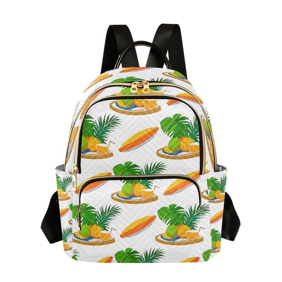 ALAZA Surfboard Summer Fruit Womens Travel Laptop Backpack Large Daypack Ladies Shoulder Bags S