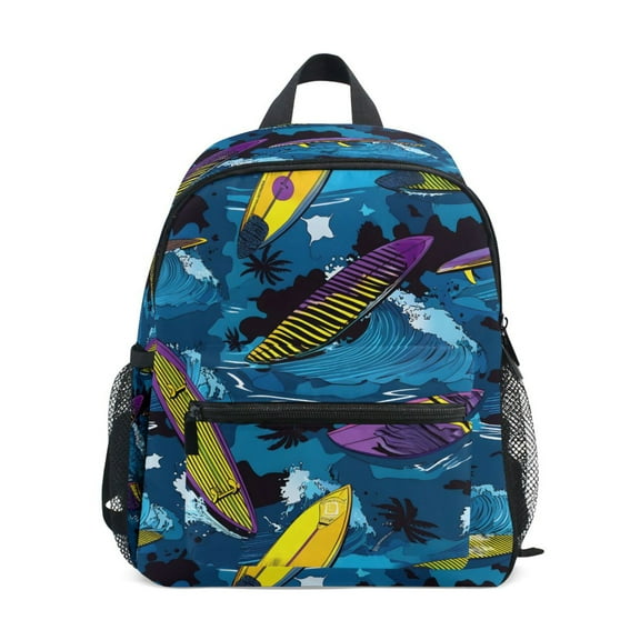 ALAZA Surfboard Wave School Backpack Small Bookbag Mini Bags