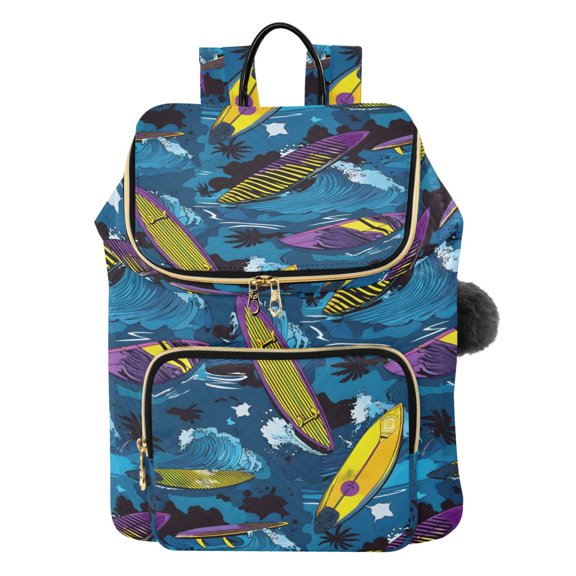 ALAZA Surfboard Wave Travel Backpack Laptop Bag Large Capacity Daypack