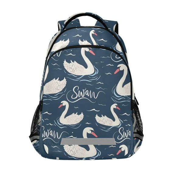 ALAZA Swan Swimming on River Backpack Elementary School Bag Bookbag Travel Rucksack