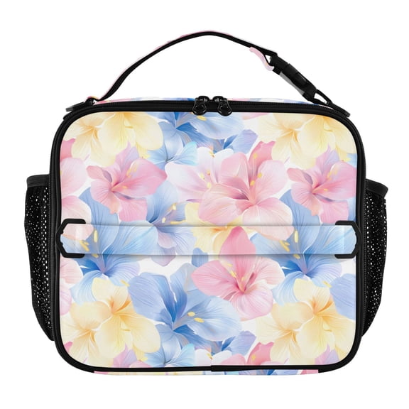 ALAZA Sweet Lily Flower Lunch Box Insulated Lunch Bag Cooler Tote with Shoulder Strap