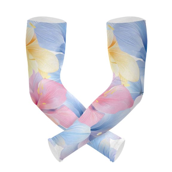 ALAZA Sweet Lily Flower UV Sun Protection Arm Sleeves UPF 50+ Compression Cooling Sleeve 1 Pair