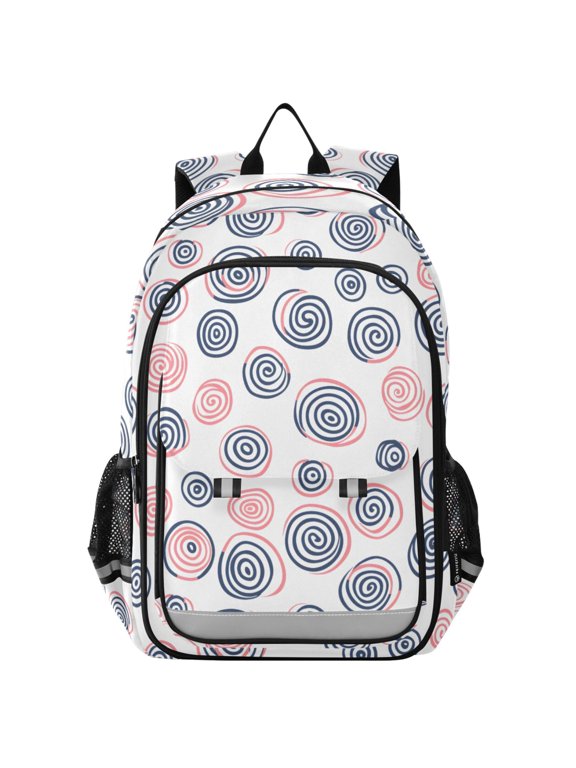 Swirl Doodle Paint Laptop Backpack Purse Travel Bag Casual School Bookbag Rucksack for Women Men
