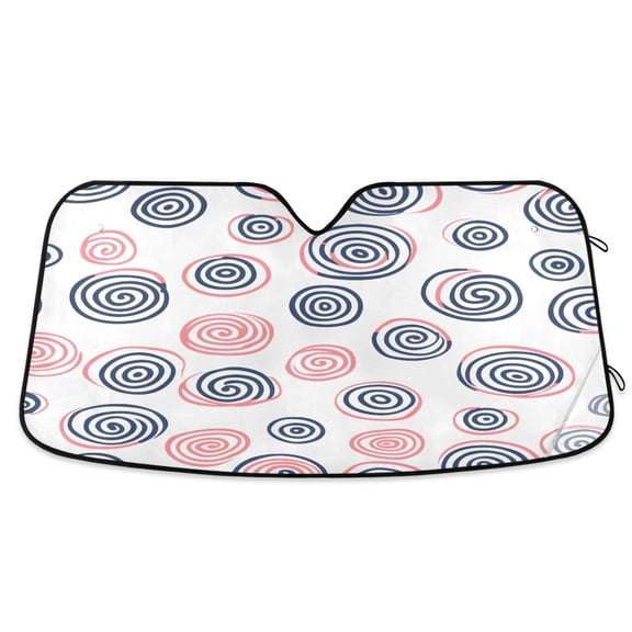 ALAZA Swirl Doodle Paint Windshield Sun Shade Car Foldable Visor Block UV Rays Protector 55"x27.6"