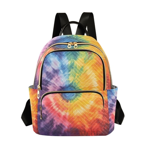 ALAZA Swirl Tie Dye Art Print Womens Travel Laptop Backpack Large Daypack Ladies Shoulder Bags M