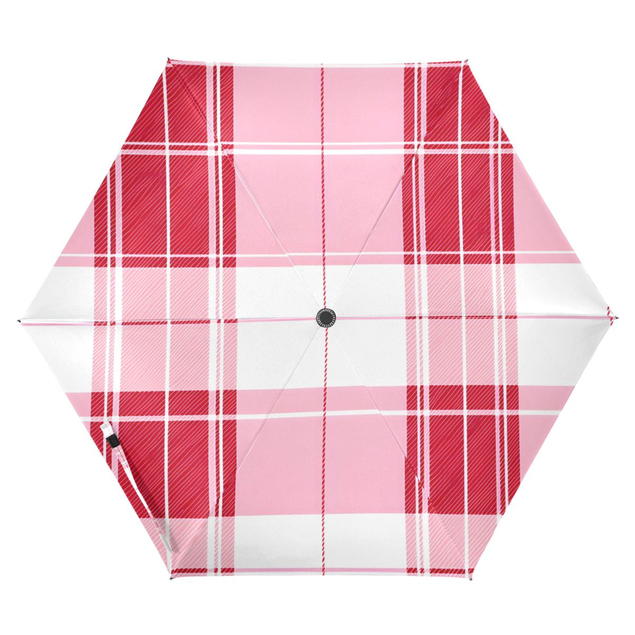 ALAZA Tartan Checkered Pattern UPF 50+ Compact Folding Umbrella for Rain Travel Umbrella Packable