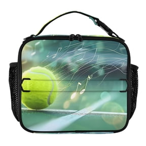 ALAZA Tennis Ball Notes Lunch Box Insulated Lunch Bag Cooler Tote with Shoulder Strap