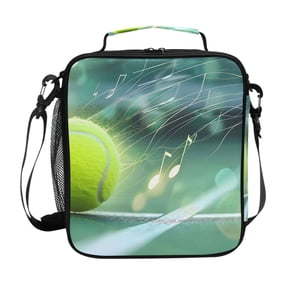 ALAZA Tennis Ball Notes Lunch Box Insulated Lunch Bag Reusable Thermal Cooler Tote School Picnic