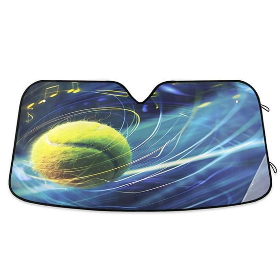 ALAZA Tennis Ball Windshield Sun Shade Car Foldable Sun Visor Block UV Rays Protector 53"x23.5"