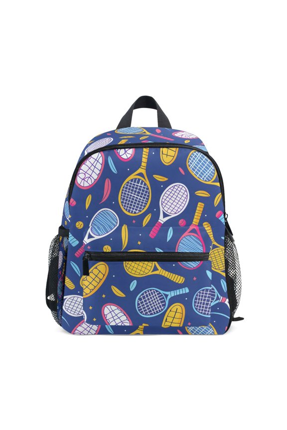 Tennis Racket Balls School Backpack Small Bookbag Mini Bags