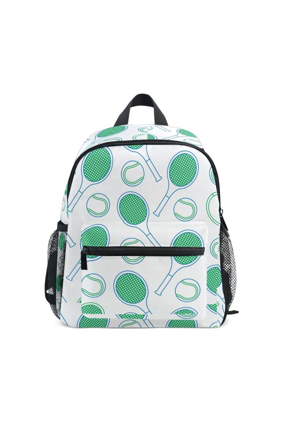 Tennis Racquet and Ball School Backpack Small Bookbag Mini Bags