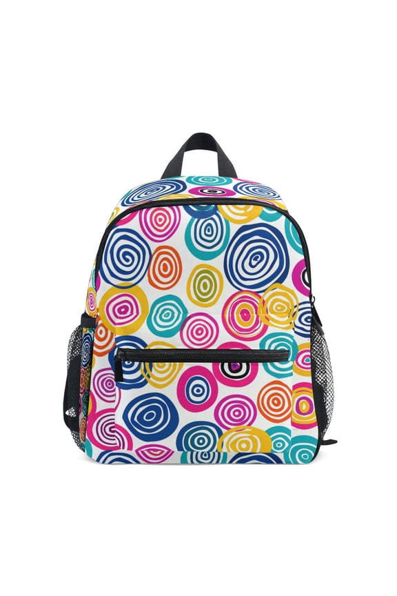 Texture Circle School Backpack Small Bookbag Mini Bags