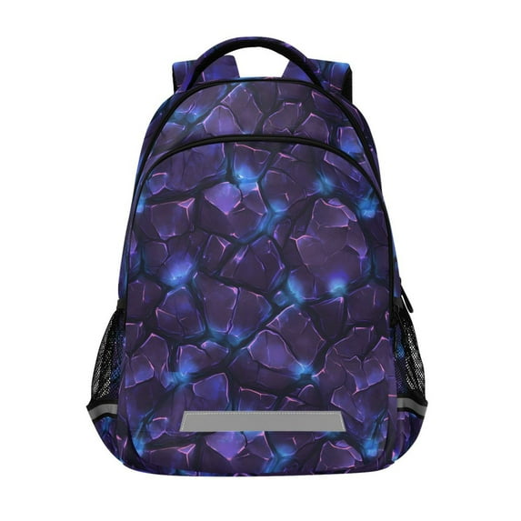 ALAZA Texture Stone Purple Backpack Elementary School Bag Bookbag Travel Rucksack
