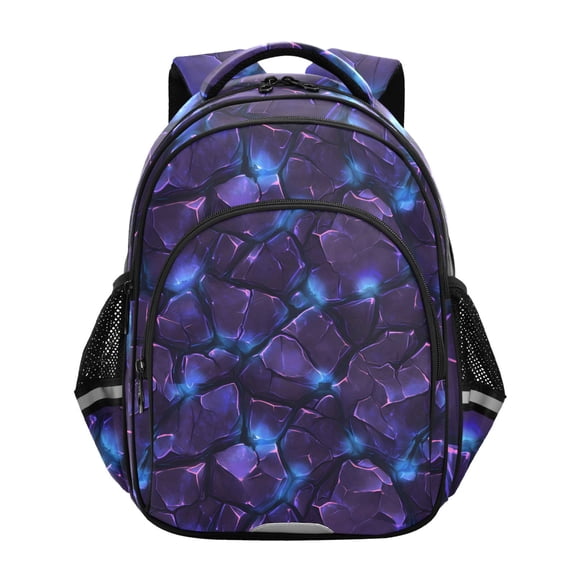 ALAZA Texture Stone Purple School Backpack Elementary Bag Bookbag Travel Rucksack
