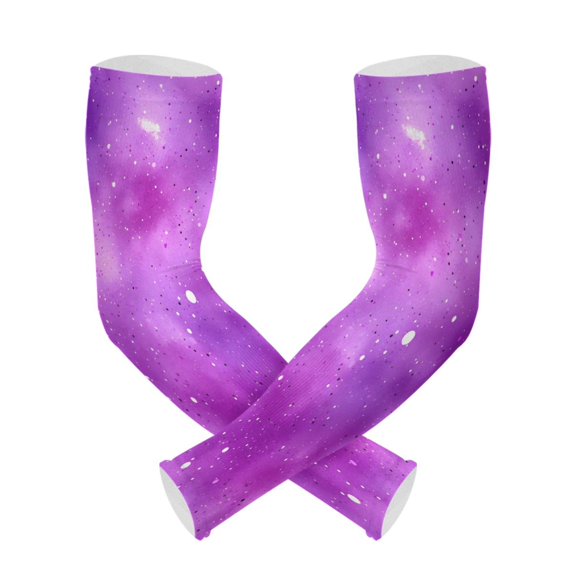 ALAZA Tie Dye Purple UV Sun Protection Arm Sleeves UPF 50+ Compression Cooling Sleeve 1 Pair