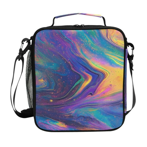 ALAZA Tie Dye Rainbow Pattern Lunch Box Insulated Lunch Bag Reusable Thermal Cooler Tote School Picnic
