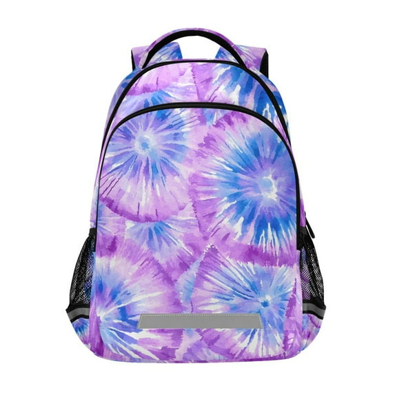 ALAZA Tie-dye Purple-p2 Backpack Elementary School Bag Bookbag Travel Rucksack