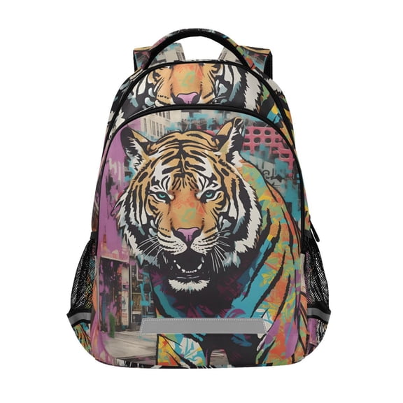 ALAZA Tiger Abstract Backpack Elementary School Bag Bookbag Travel Rucksack