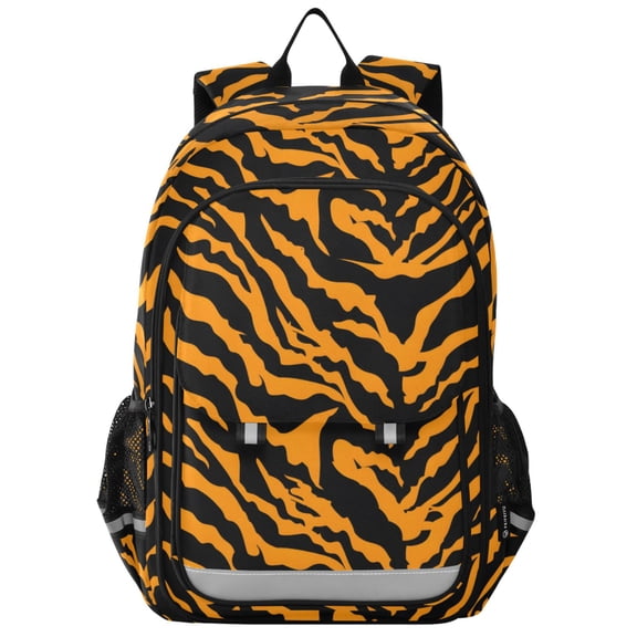 ALAZA Tiger Print Background Laptop Backpack Purse Travel Bag Casual School Bookbag Rucksack for Women Men