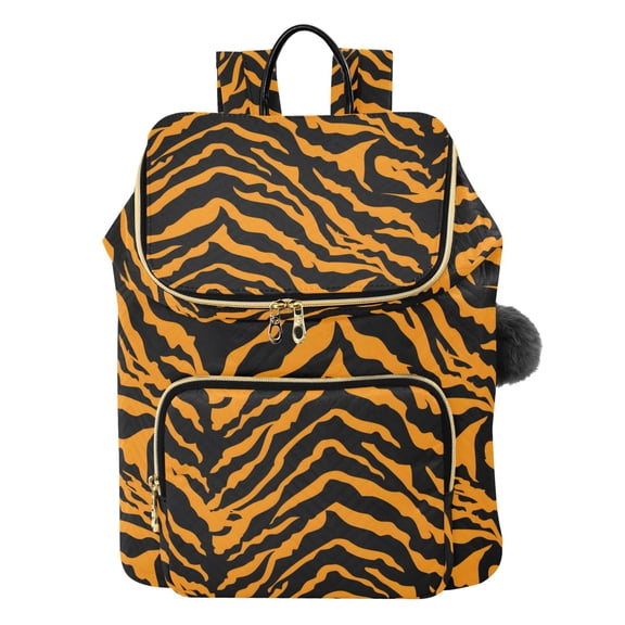 ALAZA Tiger Print Background Travel Backpack Laptop Bag Large Capacity Daypack