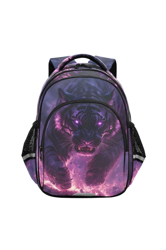 Tiger Running School Backpack Elementary Bag Bookbag Travel Rucksack