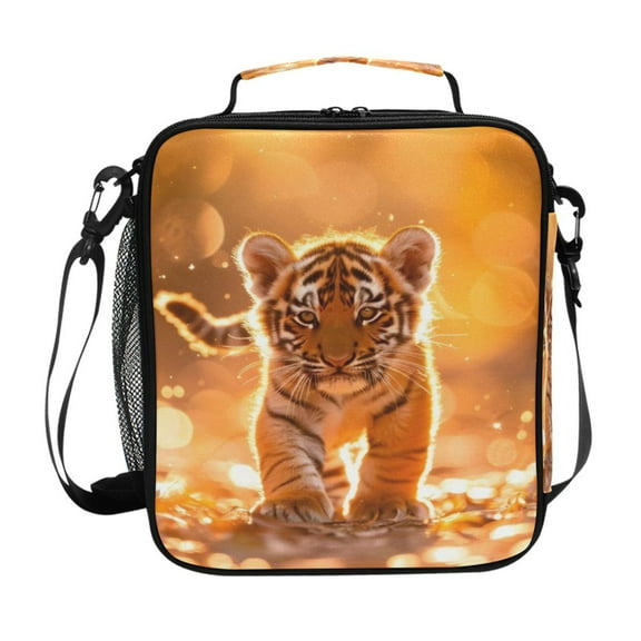 ALAZA Tiger Through Jungle Autumn Lunch Box Insulated Lunch Bag Reusable Thermal Cooler Tote School Picnic