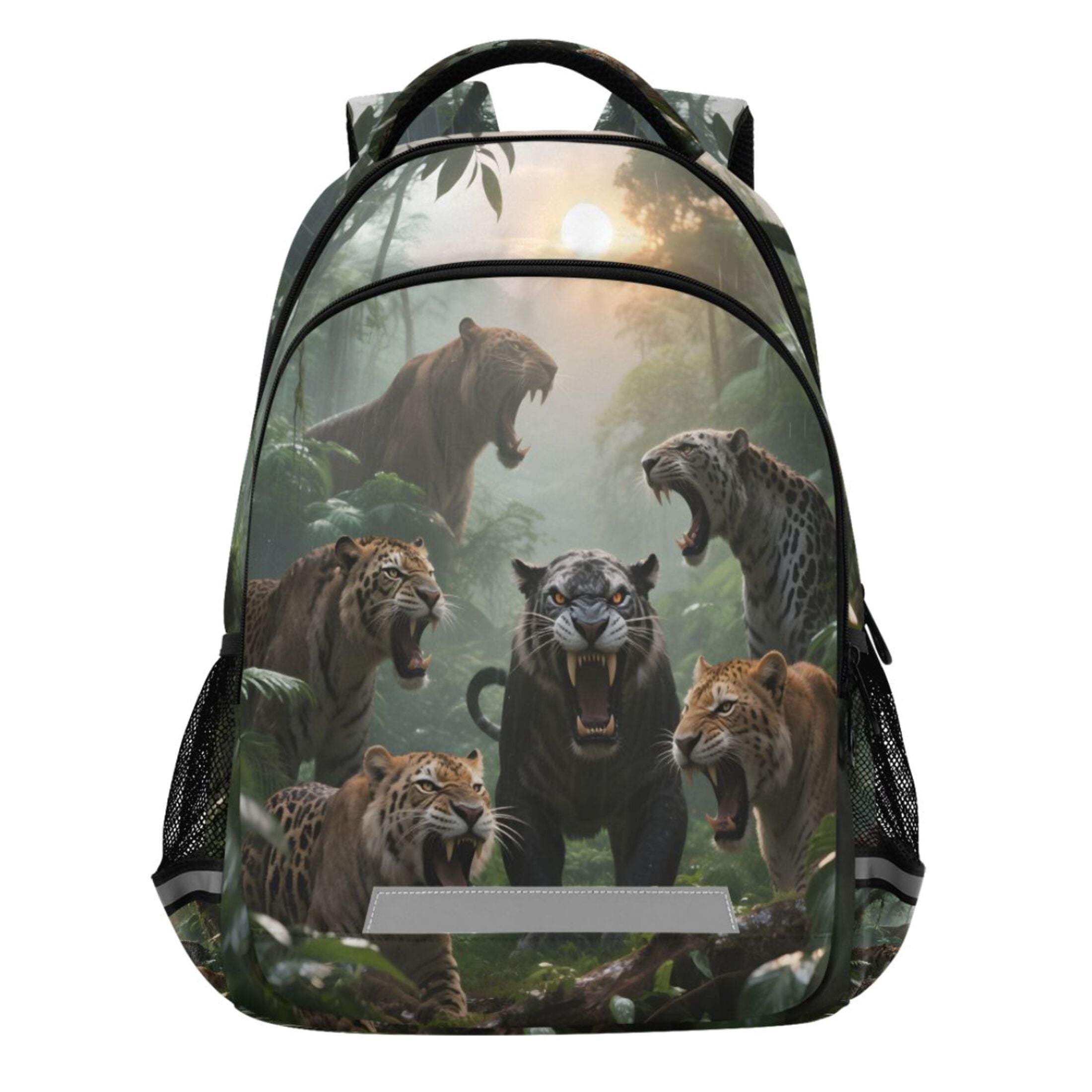 Animal Rucksack ALAZA Tigers Forest Animals Pattern Backpack Elementary School Bags ...