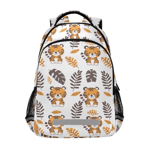 ALAZA Tigers and Leaves Backpack Elementary School Bag Bookbag Travel Rucksack