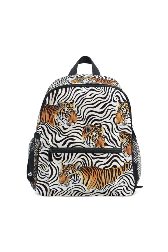 Tigers in Stripes School Backpack Small Bookbag Mini Bags