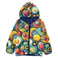 ALAZA Toddler Polar Fleece Jacket Colorful Circles Kids Hooded Warm