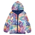 thumbnail image 1 of ALAZA Toddler Polar Fleece Jacket Unicorn with Stars Kids Hooded Warm Coats Outerwear 9-10T, 1 of 7
