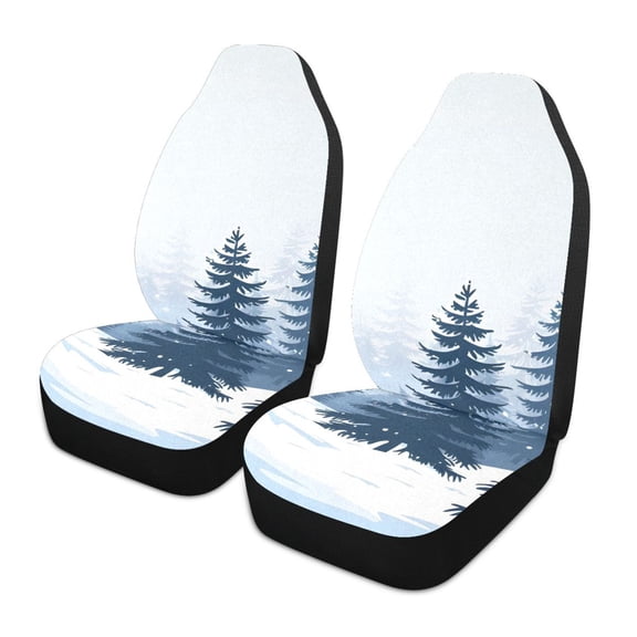 ALAZA Trees Forest Landscape Car Seat Covers 2 PCs Universal Auto Front Seats Interior Protector