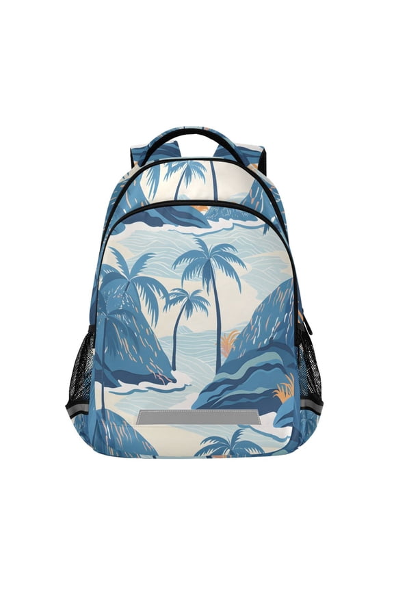Trees Mountain Ocean Backpack Elementary School Bag Bookbag Travel Rucksack