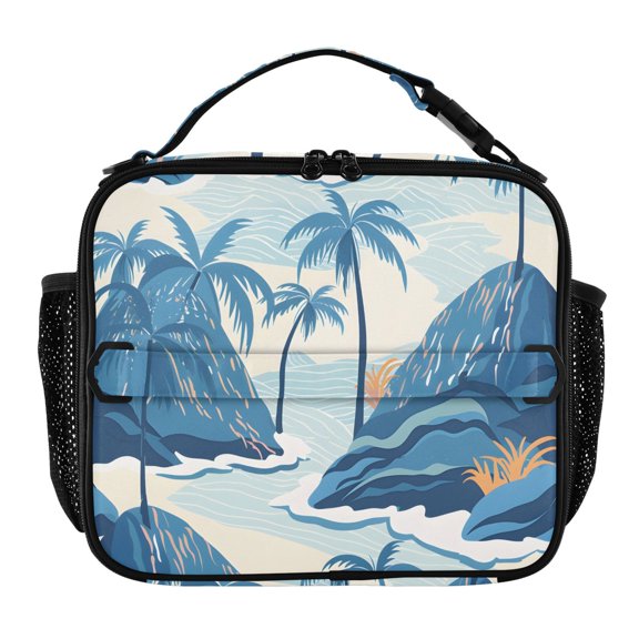 ALAZA Trees Mountain Ocean Lunch Box Insulated Lunch Bag Cooler Tote with Shoulder Strap